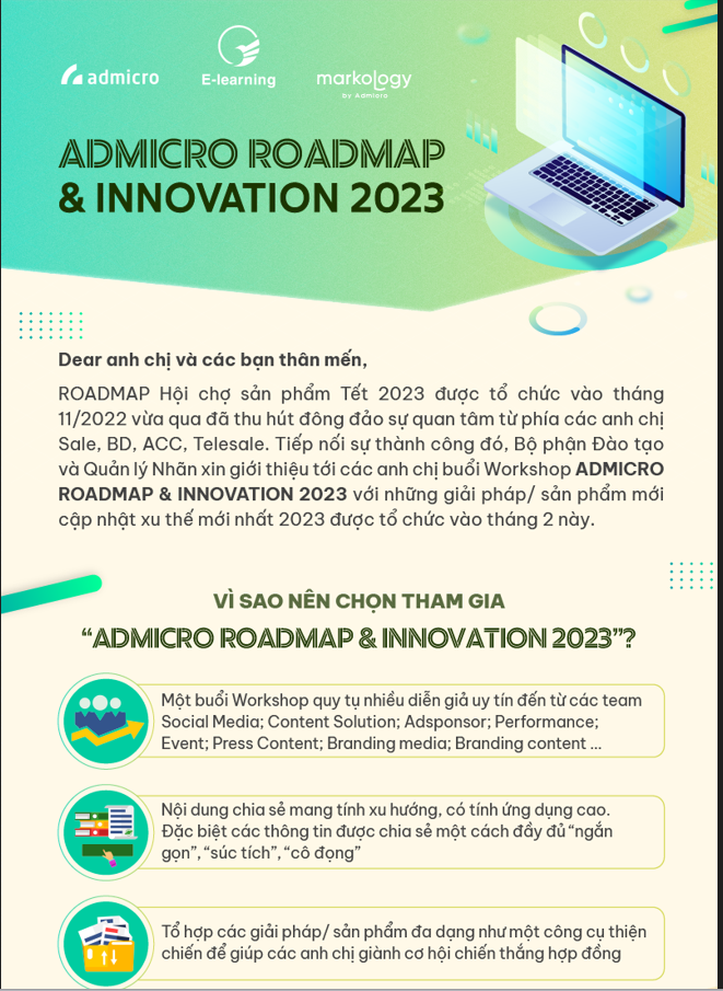 ADMICRO ROADMAP &amp; INNOVATION 2023